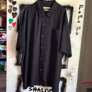 Tommy Bahama Black Casual Button Down Shirt Relaxed Fit